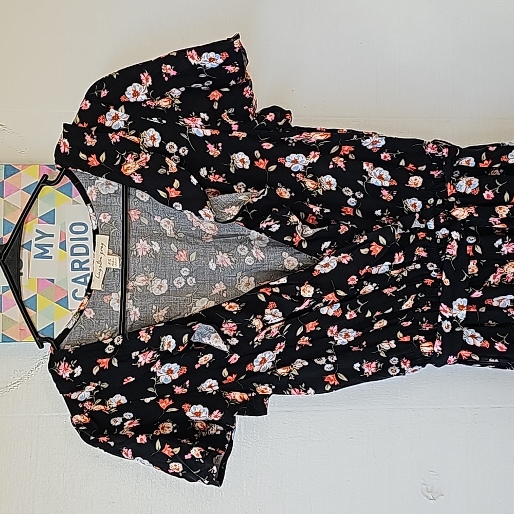 Kingston Grey Women's Romper Floral Shortsleeve Size XSmall